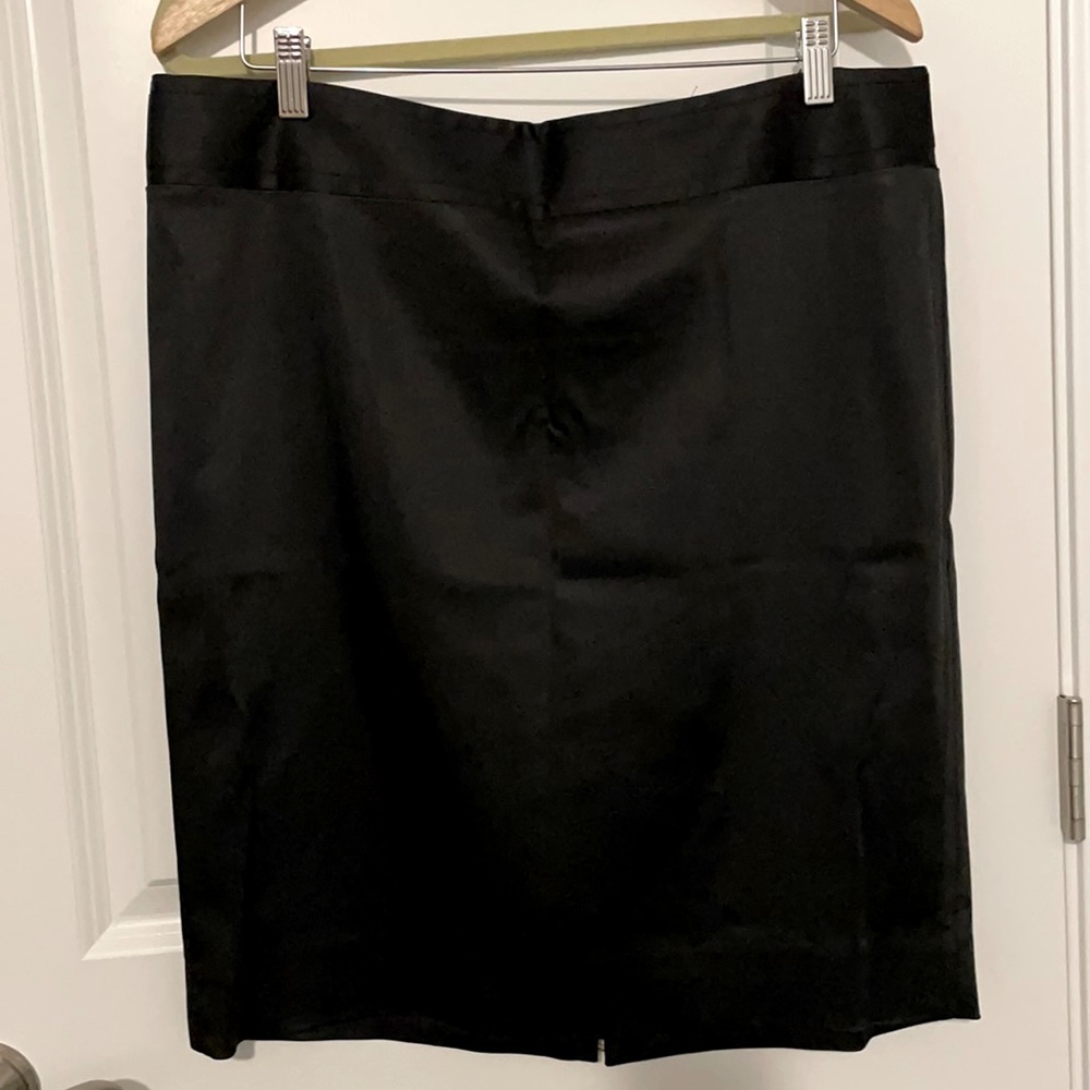Satin pencil skirt